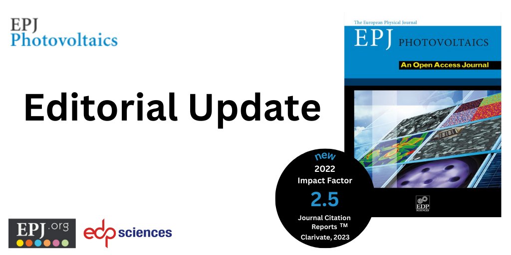 Journals | EPJ #Photovoltaics
“We're pleased to welcome the new members to our Editorial Board, certain that they'll contribute significantly to the journal's ongoing development and continued success. " <a href="/ArianaFuga/">Ariana Fuga</a> 
➡️bit.ly/3E6VCIV