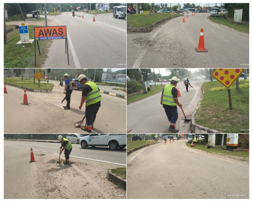 ssjv_kemaman's tweet photo. Update : 22/08/2023 (SELASA)

Kerja2 pembersihan pasir &amp; batu di ats laluan T06 Bukit Anak Dara Kijal. Sec 8.2, daerah Kemaman, Terengganu.

@jkrkemaman
@JKRTerengganu
@sasoakai

#SSJV
#SasoakaiResources
#YOURSAFETYISOURTOPPRIORITY https://t.co/e40cbc3Rp5