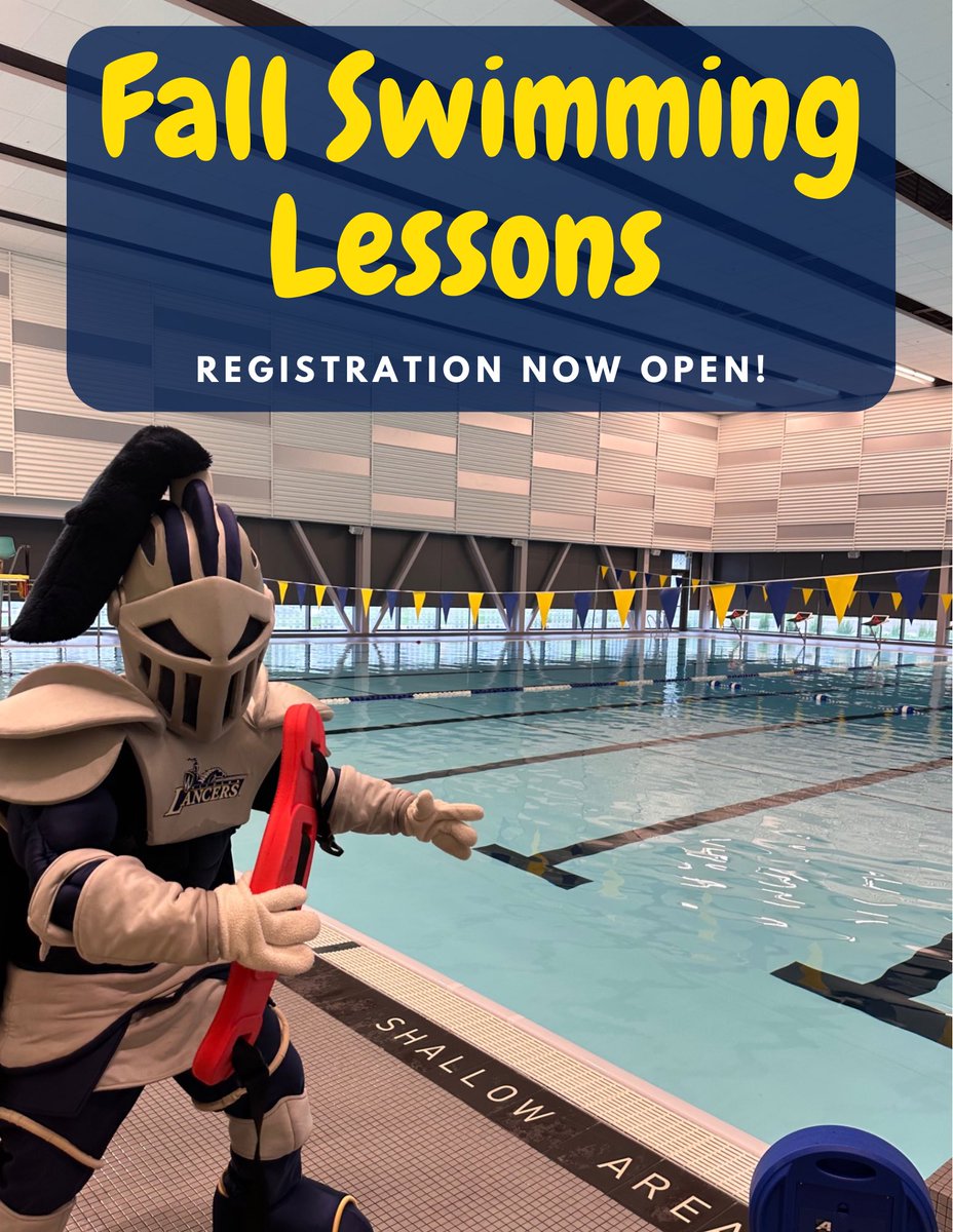 LancerRec's tweet photo. Registration for our Fall swimming lessons is now openπ Visit the link in our bio to secure your spot! #Swimminglessons #Aquatics #LancerRec https://t.co/avF7q2JQul