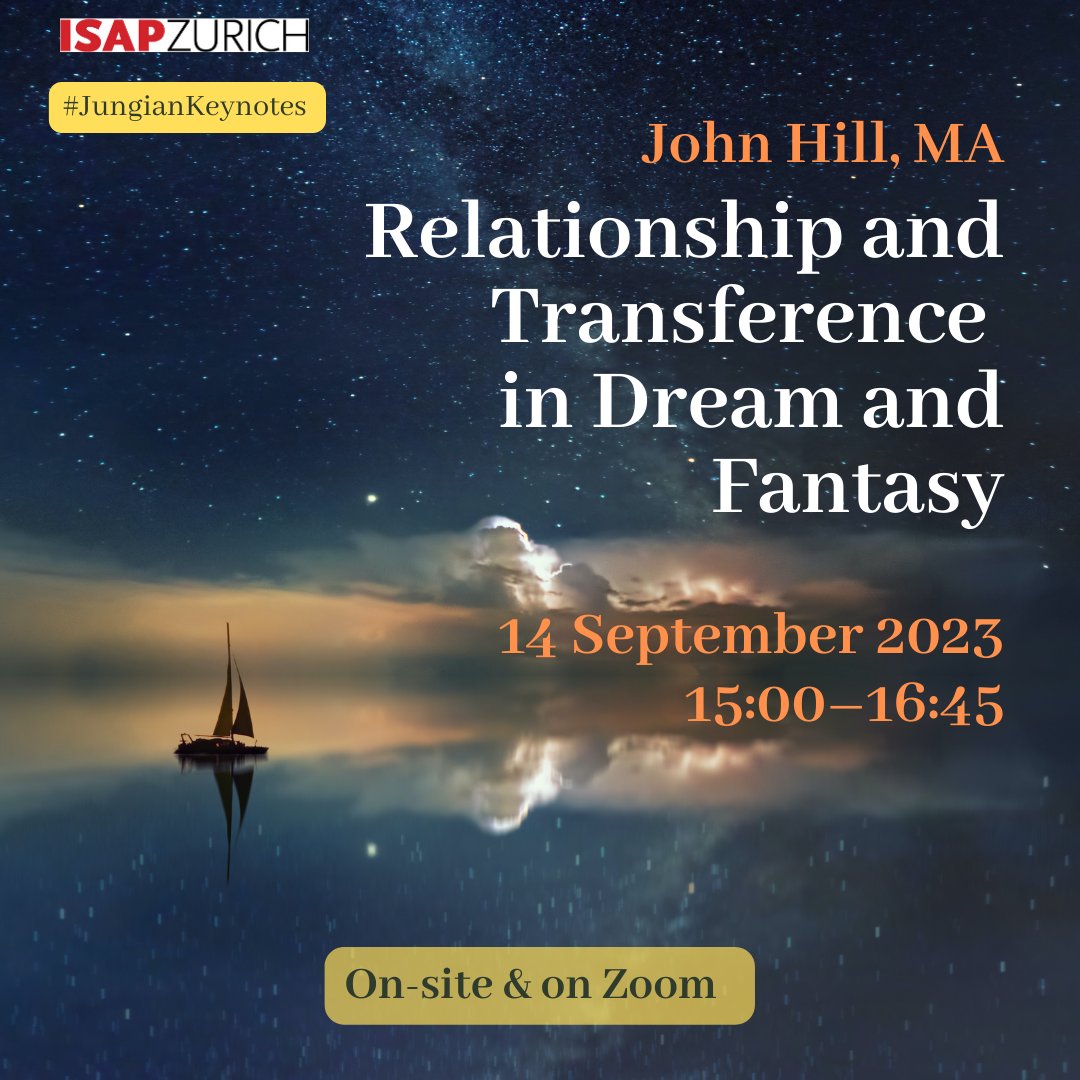 Relationship and Transference in Dream and Fantasy. 

Sign up now:  isapzurich.com/en/public-prog…

#JungianKeynotes #isapzurich #jungianpsychology #cgjung #analyticalpsychology #education #switzerland