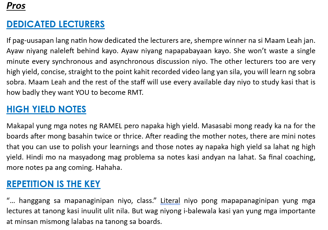 medtechyern's tweet photo. As promised, eto po yung review ko sa LEMAR Online setting. Sa mga di pa nakapagdecide ng review center, this might help.

Disclaimer: These are just my thoughts and opinions from a direct POV experience and not the entirety of the students enrolled in Lemar. https://t.co/m0JlBOrNRG