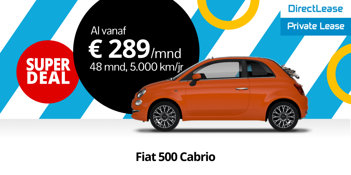 DirectLease's tweet image. 🔵𝐅𝐢𝐚𝐭 𝟓𝟎𝟎 𝐂𝐚𝐛𝐫𝐢𝐨 𝐏𝐑𝐈𝐉𝐙𝐄𝐍𝐆𝐄𝐊𝐓𝐄!🔴
Nu t/m 3 september extra scherp geprijsd vanaf €289/mnd! Met keuze uit 48 MediaMarkt vestigingen in Nederland is er vast één bij jou in de buurt?!
#Fiat500 #Dolcevita #privatelease #DirectLease #MediaMarkt