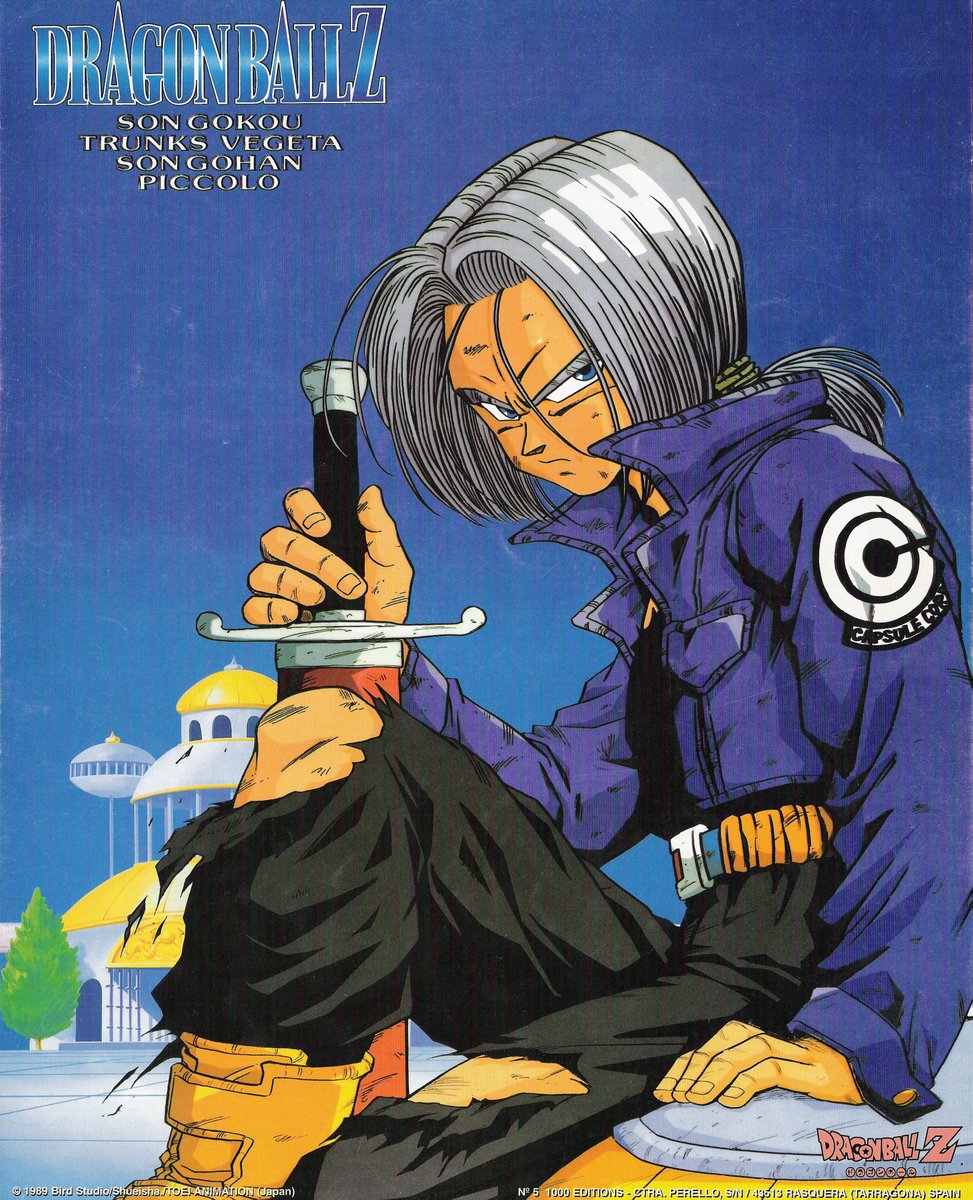 Dragon Ball Z Retro 90s Vintage Art Future Trunks long Hair ~ Just
