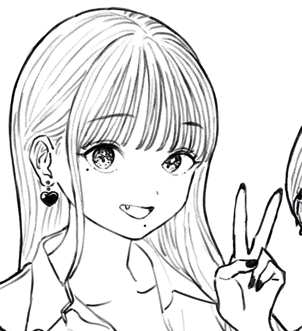 ギャルの顔可愛くかけたから見て⋯。 