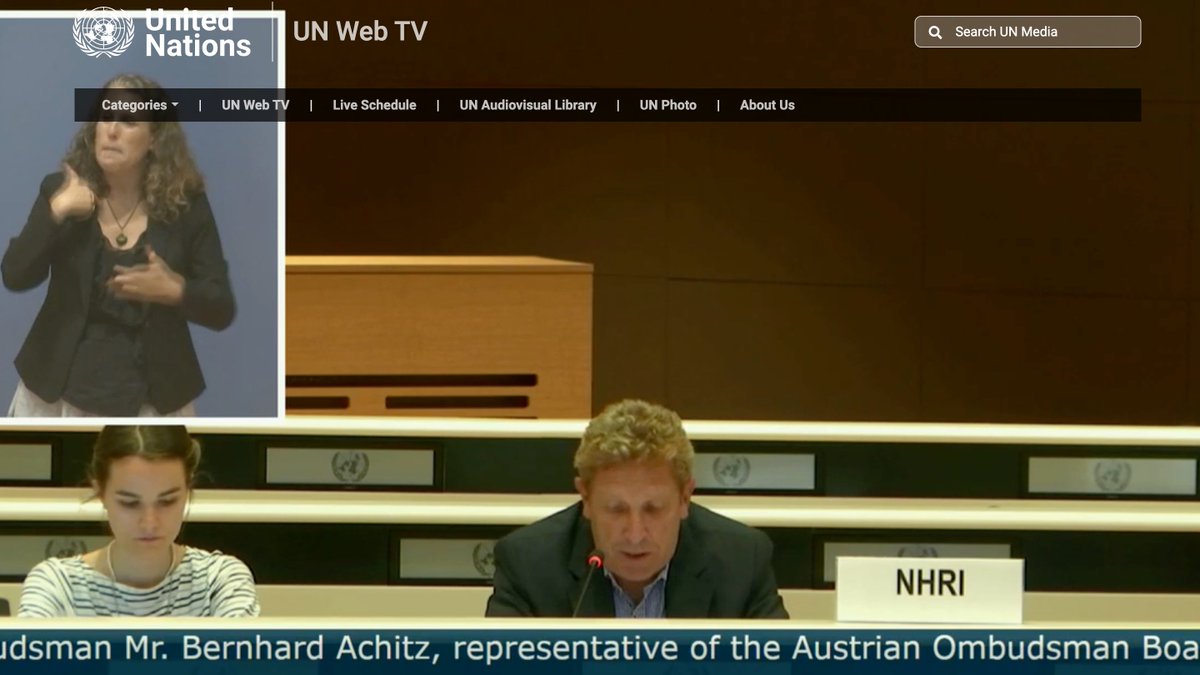 Martin Ladstätter (@ladstaetter) on Twitter photo Volksanwalt Achitz gesteht bei der #staatenpruefung zwar einige Verbesserung zu. Aber er zeigt beispielsweise auf, dass mangelnde Unterstützungsmaßnahmen für schwerer behinderter Menschen vorhanden sind. Auch verweist er auf Probleme in Heimen (Barrierefreiheit, Gewalt, ...). Auf Volksanwalt Achitz gesteht bei der #staatenpruefung zwar einige Verbesserung zu. Aber er zeigt beispielsweise auf, dass mangelnde Unterstützungsmaßnahmen für schwerer behinderter Menschen vorhanden sind. Auch verweist er auf Probleme in Heimen (Barrierefreiheit, Gewalt, ...). Auf