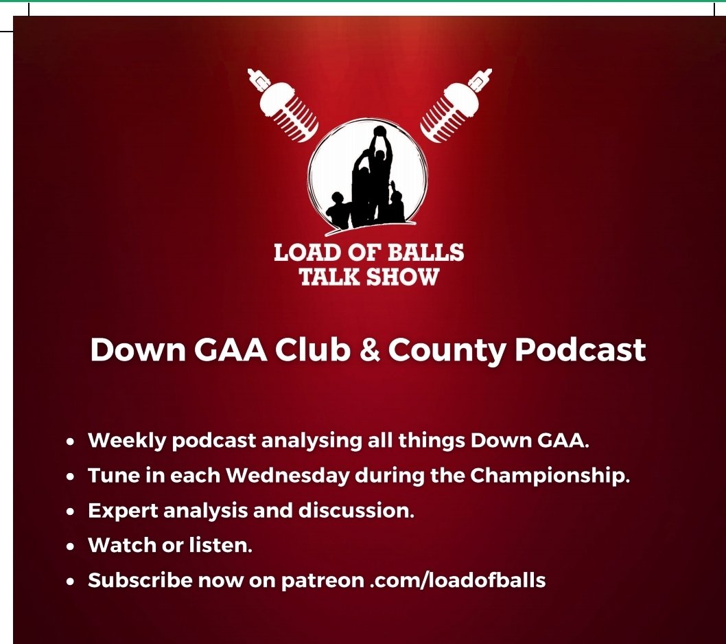 Championship Talk - The panel make their predictions for the upcoming games in the Senior, Intermediate and Junior Championship @OfficialDownGAA 
Recording the show tonight 🎬🎙