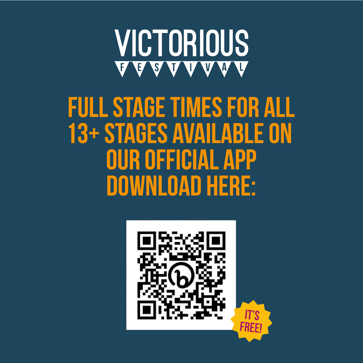 VictoriousFest's tweet photo. STAGE TIMES

Download the FREE app and start planning your own festival schedule! It really is the BEST way to plan your day!  

https://t.co/PgFZviN5sz https://t.co/fsh28FIkNN