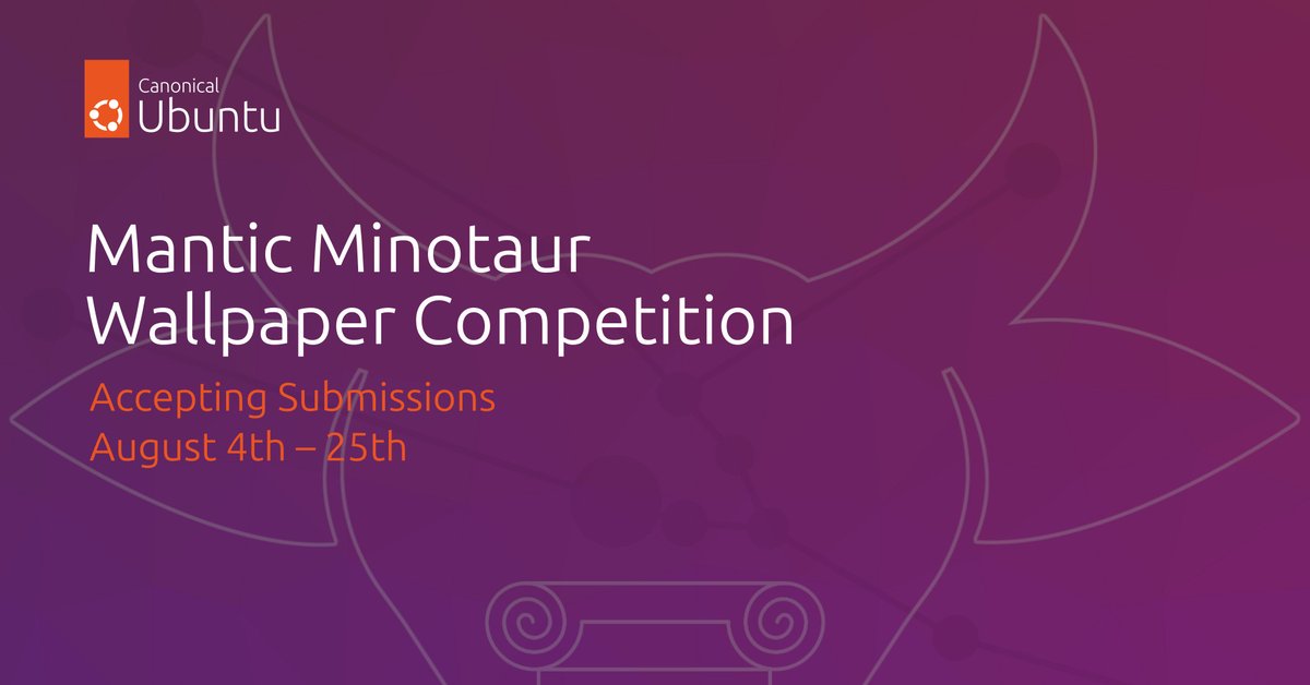 ⏳ Only three days left to show off your mythological art skills in the Ubuntu 23.10 Mantic Minotaur Wallpaper Competition. Take part and take a look: discourse.ubuntu.com/t/mantic-minot… #Ubuntu #ManticMinotaur #Design
