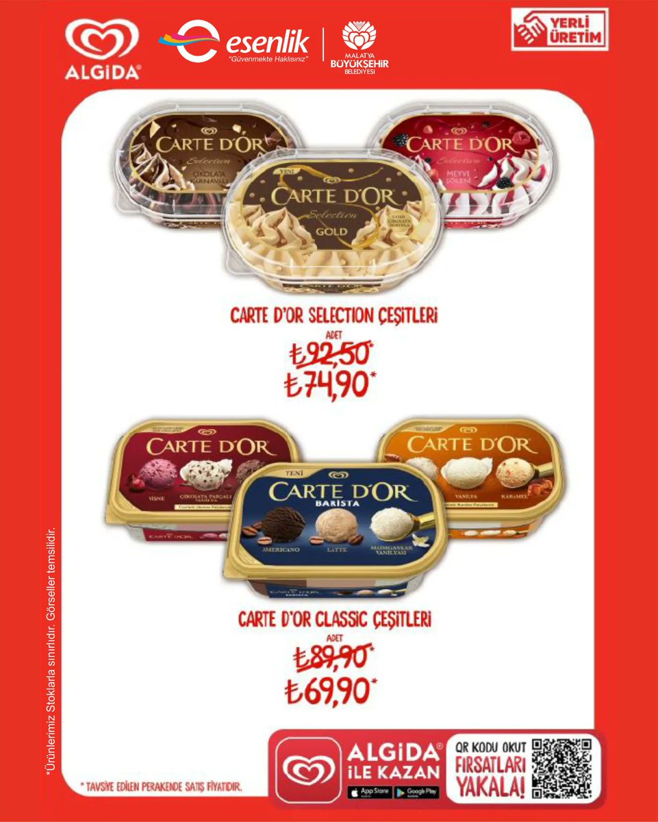 malatyaesenlik's tweet image. Uygulamaya #özel fırsatları yakalamak için #Algida ile Kazan'ı hemen indir! 🍦👇

🌐 play.google.com/store/apps/det…

🗓 2️⃣2️⃣ Ağustos 0⃣6️⃣ Eylül tarihleri arasında geçerlidir 👍