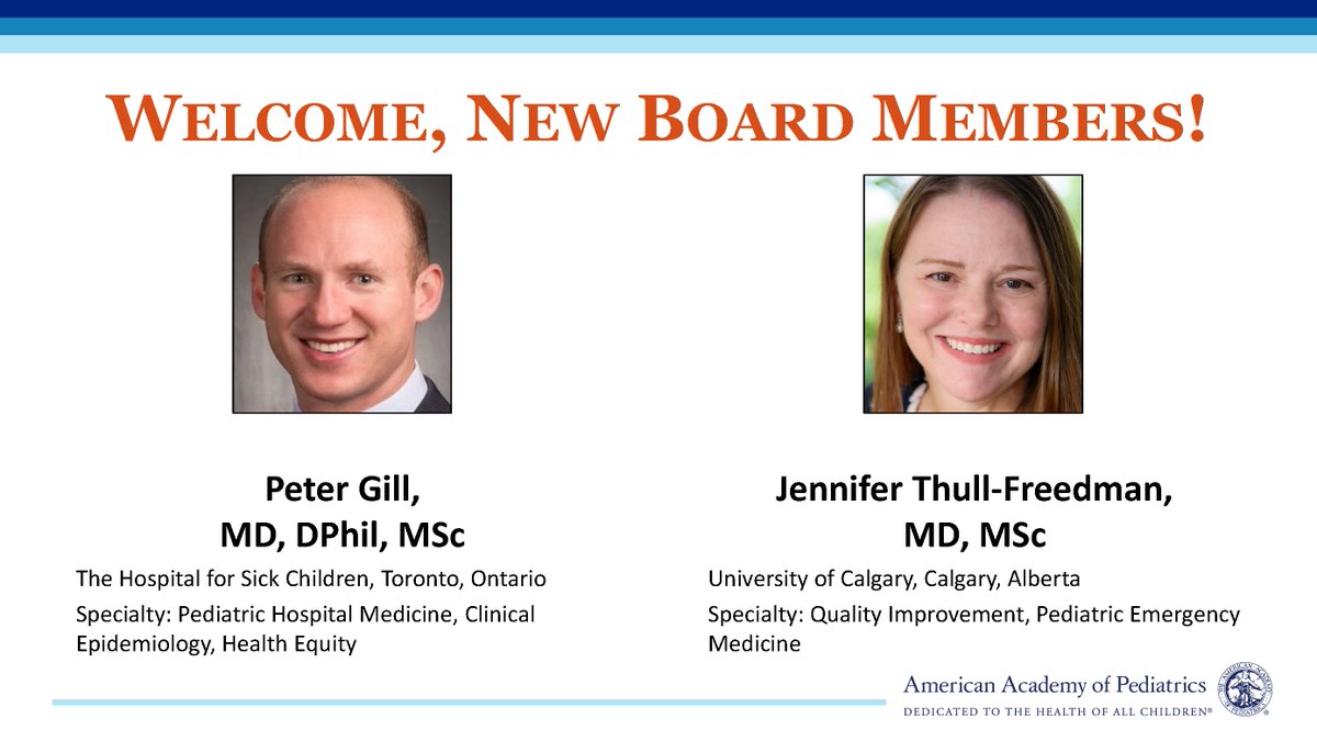 Introducing 5️⃣ #HospitalPediatrics ed board members! 🌟 Dr. Maitreya Coffey @trey_coffey_TO @SickKidsNews 🌟 Dr. Jill Cotter @jillianmcotter @ChildrensColo 🌟 Dr. Sanya Desai @dellchildrens 🌟 Dr. Peter Gill @peterjgill @SickKidsNews 🌟 Dr. Jennifer Thull-Freedman @UCalgary