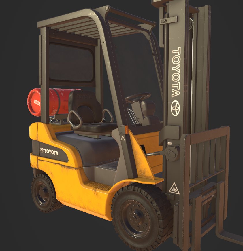 peterjames3d's tweet image. Decals and dirt have helped this piece considerably. I&apos;m now creating the dockyard environment for it! I have a lot of the assets already including storage containers and pallets. #b3d #substancepainter #Toyota