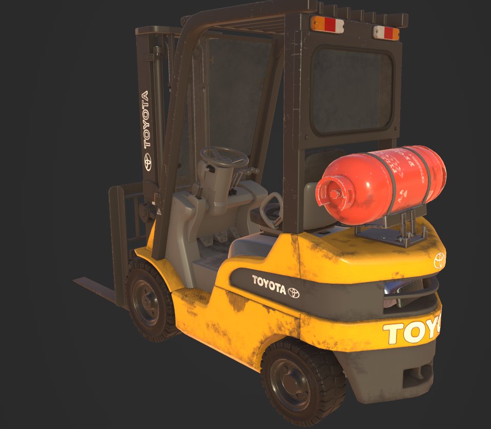 peterjames3d's tweet image. Decals and dirt have helped this piece considerably. I&apos;m now creating the dockyard environment for it! I have a lot of the assets already including storage containers and pallets. #b3d #substancepainter #Toyota