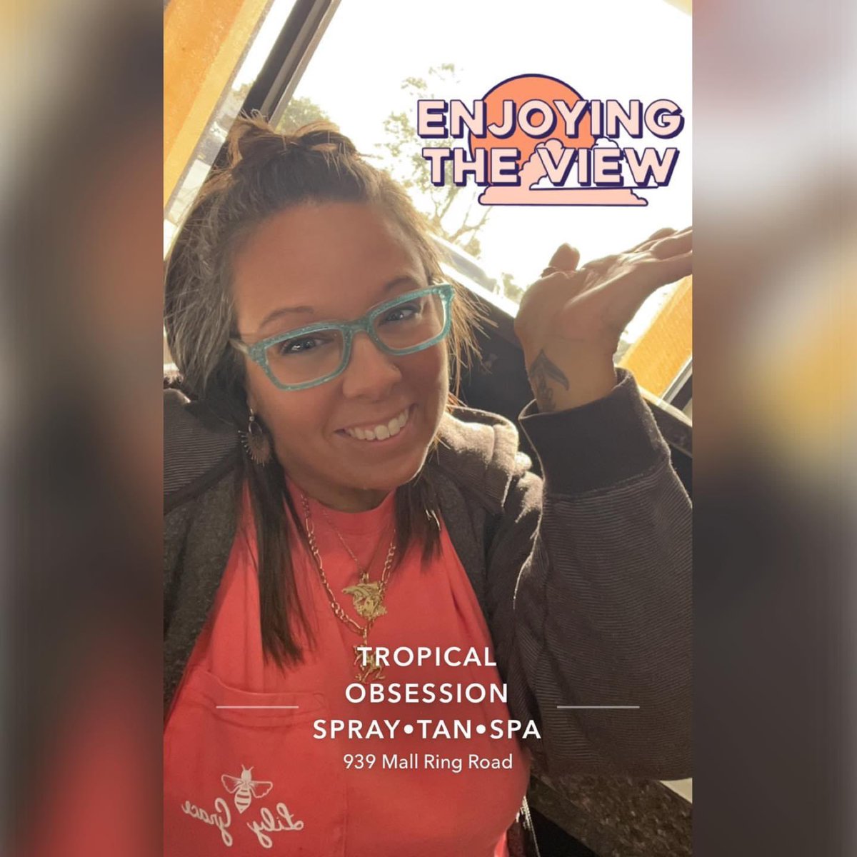 I know y’all miss our glowing  faces 🤣 
So, here’s a glance from our new location 🫣
As I try to set an updated Snapchat locator from my new desk spot… 
The Best View Comes From The Hardest Climb!