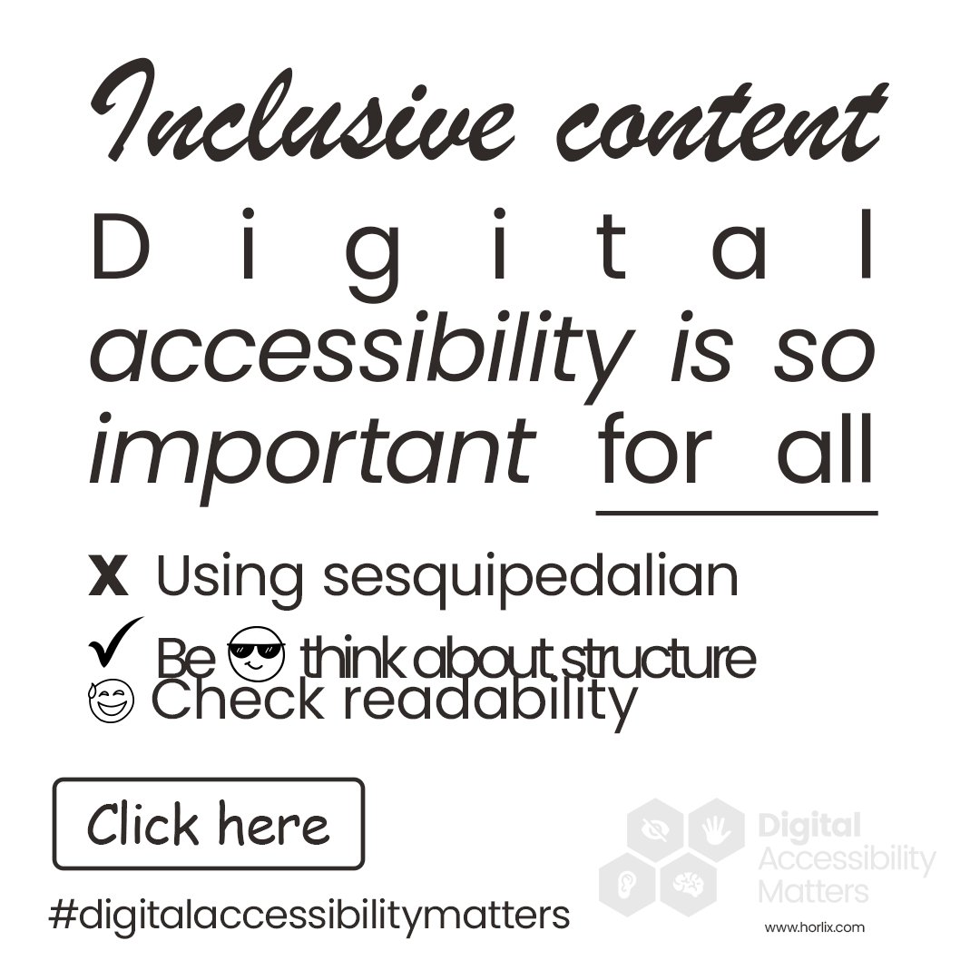 HeX_Productions's tweet photo. So, you think you know how to write and present inclusive content? Here's a quick test for you!
In the image below, how many #accessibility errors can you spot in total?
#DigitalAccessibilityMatters #A11y #DigitalAccessibility #Disabled #Inclusion #InclusiveContent https://t.co/p6GtCNBhZh