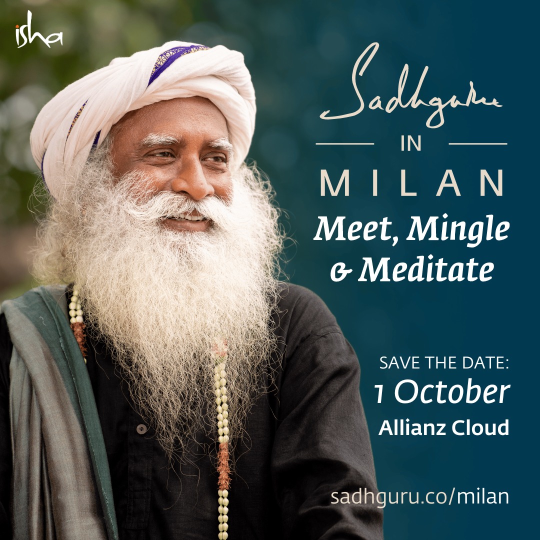 Elsa18041964's tweet photo. "La cosa migliore che puoi fare per te,per il mondo intorno a te, Γ¨ migliorare te stesso."
#SadhguruInMilan
#InnerEngineering
#WavesOfWisdom https://t.co/S6gj1dJml4
