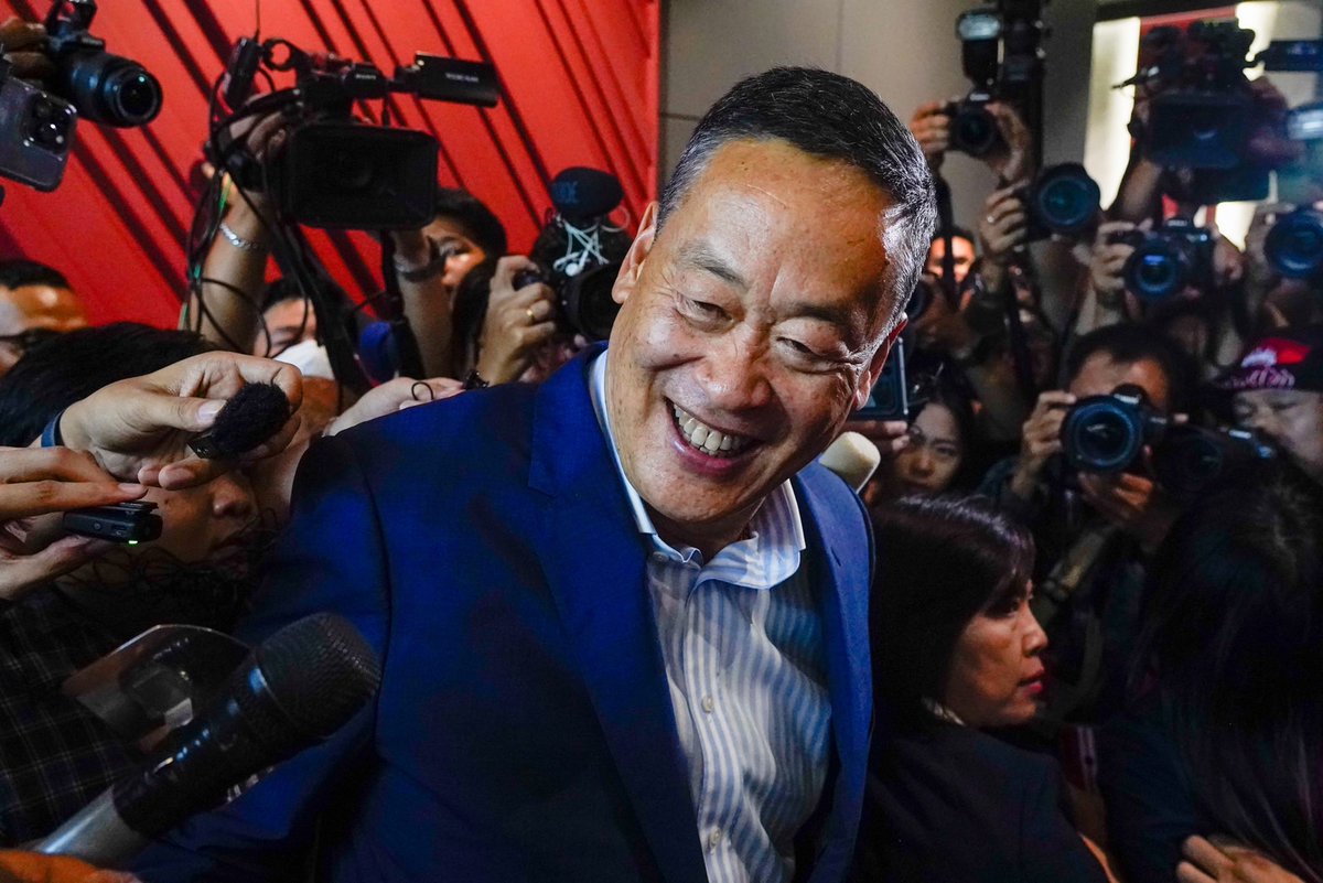 BREAKING: Srettha Thavisin from Pheu Thai Party to become new prime minister of Thailand after more than half of the national assembly voted to approve him #โหวตนายกรอบ3