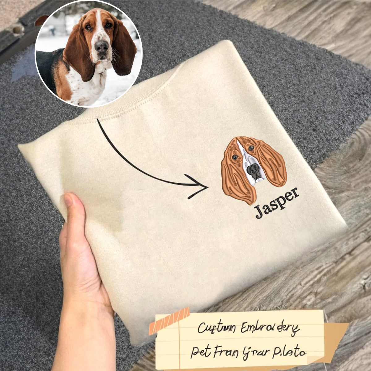 🐶👕 Looking for the paw-fect way to show your love for Basset Hounds? Our embroidered photo dog name t-shirt is here to steal your heart! 📸💕 Share your furry friend's adorable face for any dog lover.🐾😍 #BassetHoundLove #DogLoverTee #EmbroideredShirts
goozent.com/basset-hound-t…