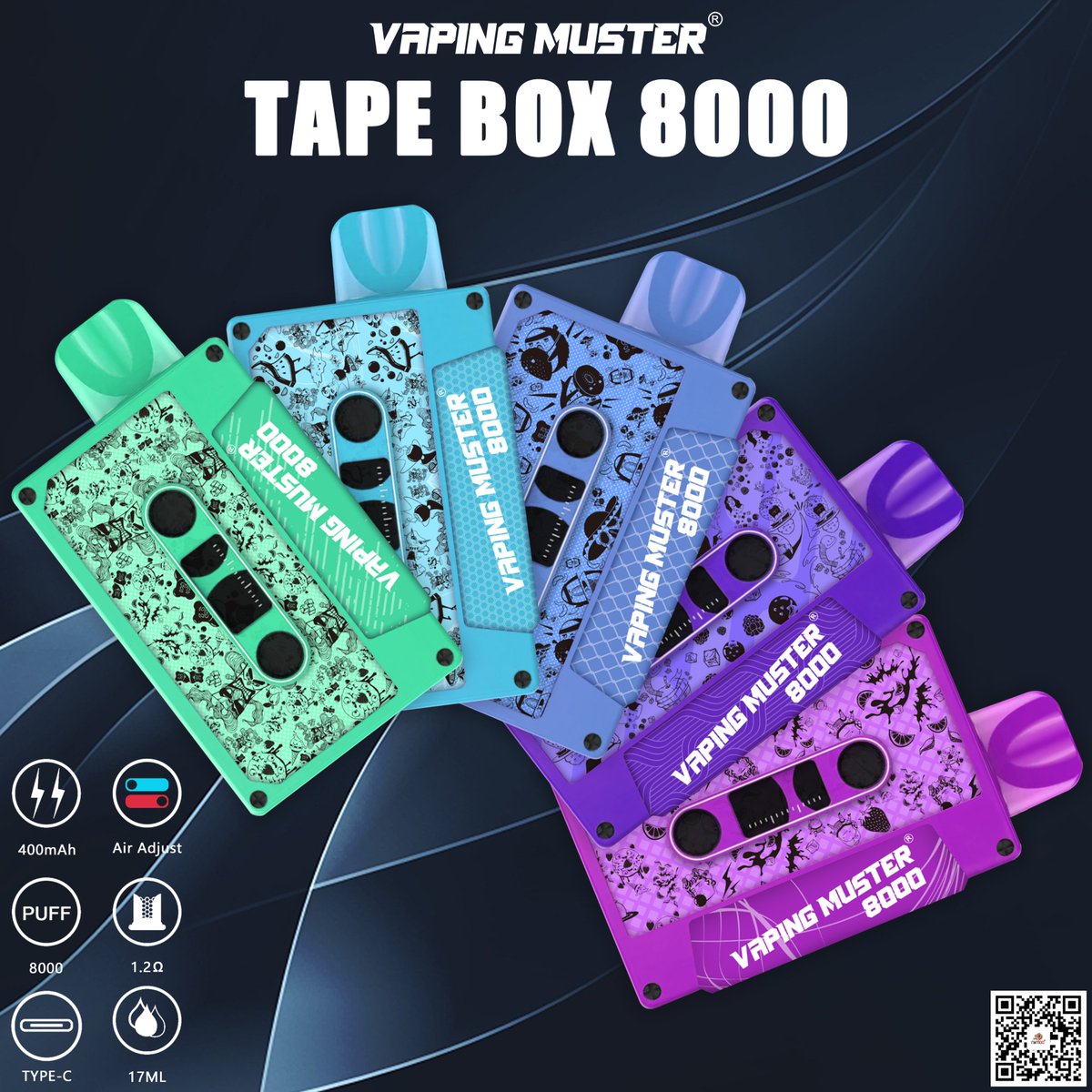 LeoLee88738055's tweet photo. Vaping Muster "Tape Box"🔒

🔓Puffs:8000
🔓Size: 86.6*47*18.5mm       
🔓Coil: Mesh Coil 1.2Ω
🔓Battery: 400mAh Cobalt Battery Type C
🔓Capacity: 17ML
🔓Material: PC
🔓SaltNic: 2%
🔓Air Adjust Function

Kiss the lifestyle 
Vape Real Vape Niimoo

#niimoo #vape #ecig #vapingmuster https://t.co/cqR5o0SHfA