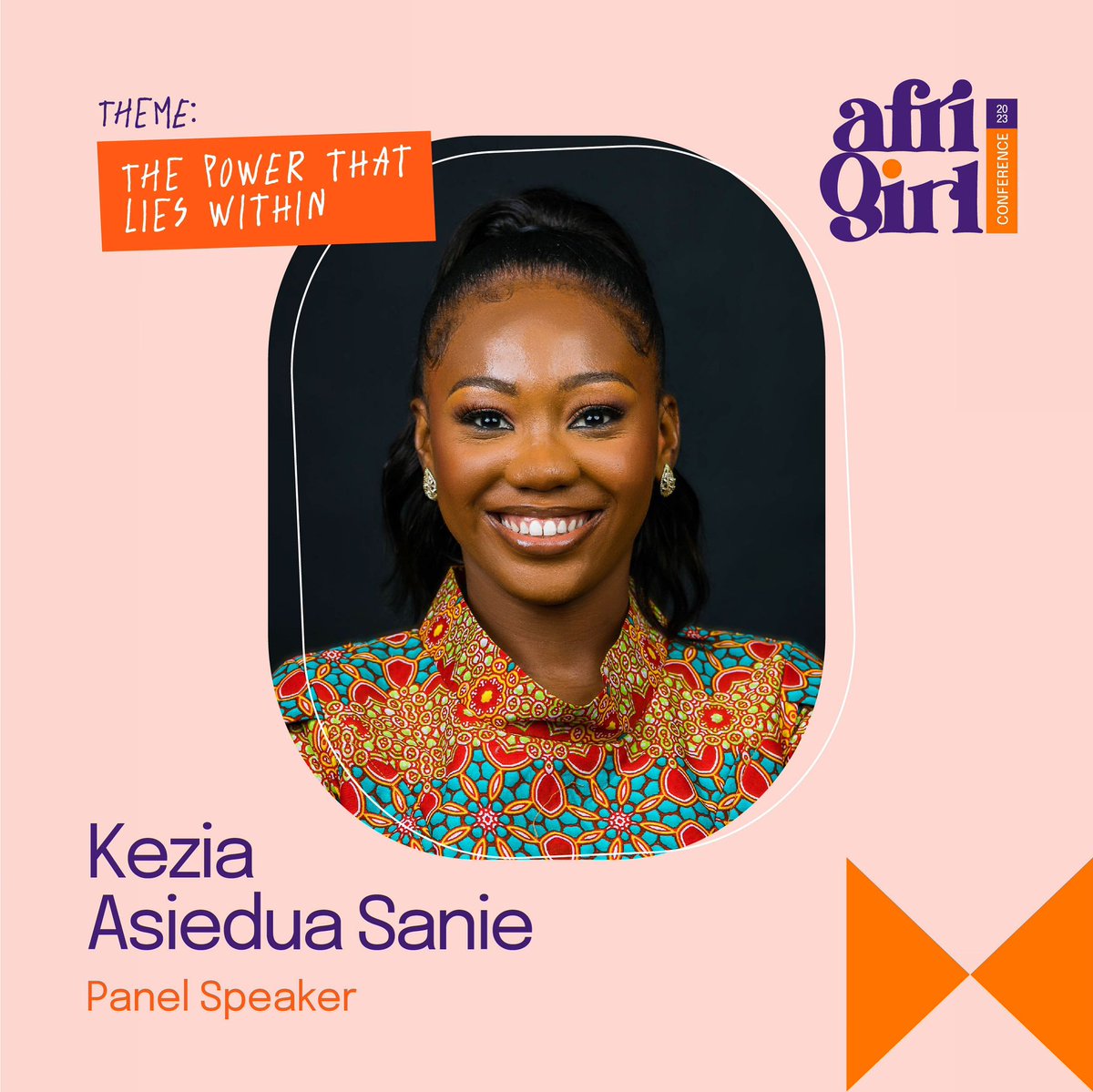 Meet our final panel speaker, Kezia Asiedua Sanie, founder of @FTFGhana, dedicated to empowering marginalized youth. She's pursuing a law career and is a Global Youth Ambassador at Theirworld Organization. 
#panel #panelspeaker #ag2023 #afrigirlconference #afrigirlcon