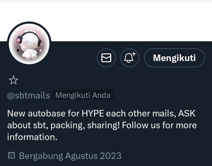 yeayy langsung di follback makasih adminn!🥺💖 @sbtmails