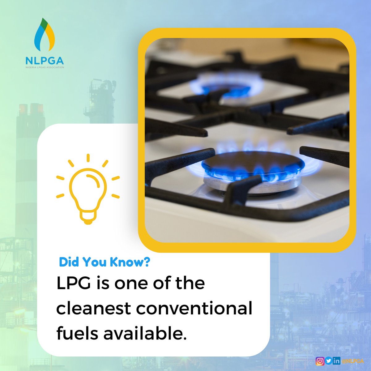 NLCGA_'s tweet photo. Did you know that LPG is one of the cleanest most conventional fuels available?
It’s officially 76 days to the #13thNLPGAConference.Why haven’t you registered?
The #NLPGA13thConference is tagged “LPGGas: Saving Nigeria from the brink: Gas for Vehicle, Generator, and Agriculture https://t.co/Wo3JNTPW8Z