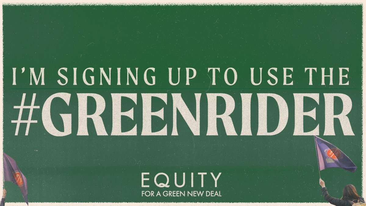 Are you an artist working in film/TV who wants the industry to be more sustainable?

Sign up to Equity’s #GreenRider campaign here: actionnetwork.org/forms/sign-up-…

Then show your support by quote tweeting this post and telling people why you want to use the #GreenRider!