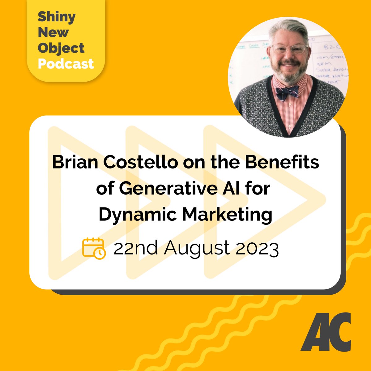 Atmtdcrtv's tweet photo. Fascinated by #GenerativeAI? So is @GMโ Brian Costello. On the latest #ShinyNewObjectPodcast, he shares how it boosts #CreativeEffectiveness & #innovation. Tune in now ๐ https://t.co/XGNcxVgm2X https://t.co/VxoJdjS59j