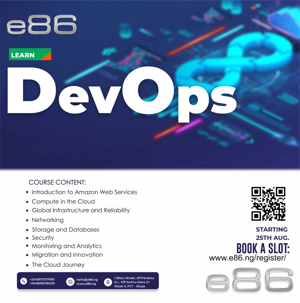 e86Limited's tweet image. Elevate Your Tech Game with DevOps Mastery!
Learn the power of seamless collaboration, continuous integration, and accelerated development.
Join our DevOps course to revolutionize your workflow and drive innovation.
.
#DevOpsMastery #CollaborativeTech #InnovationAccelerated