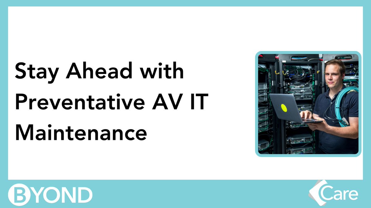 Stay Ahead with Preventative AV-IT Maintenance.📢

Preventative AV-IT maintenance keeps tech running smoothly, cuts downtime, and boosts performance.

#business #digitaltransformation #maintenance #technology #audiovisualsolutions