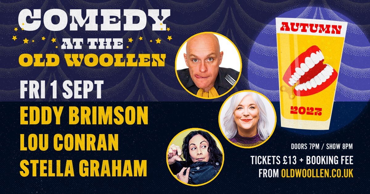 🎙️ AUTUMN COMEDY ✨
Our regular comedy club night, featuring three great comics:

🎤@EddyBrimson 🎤 LOU CONRAN 🎤@StellaGraham 

🎟 tinyurl.com/478834x3
🗓 Fri 1 Sep 📍 #Farsley