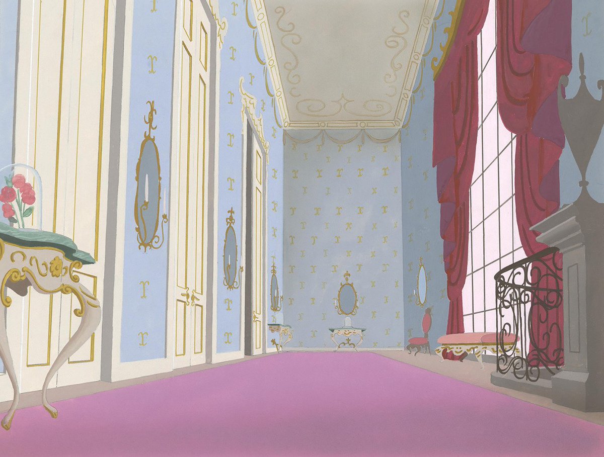 sylvainsarrailh's tweet photo. Backgrounds from Cinderella ( 1950, Disney Studios ) https://t.co/TNLu4Os0j0