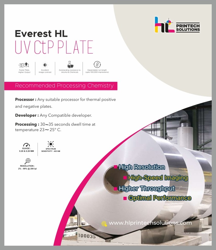 HLPrintech's tweet photo. Want to level up your #print production?
Try #Everest UV CtP Plates. Specially designed #OffsetPrinting plates with enhanced exposing and processing latitude.
To place an order, visit: https://t.co/01fMFQxlMM
#DigitalPlates #Print #Packaging #OffsetPrintingPlates #HLPrintech https://t.co/ToxBDKX9xb