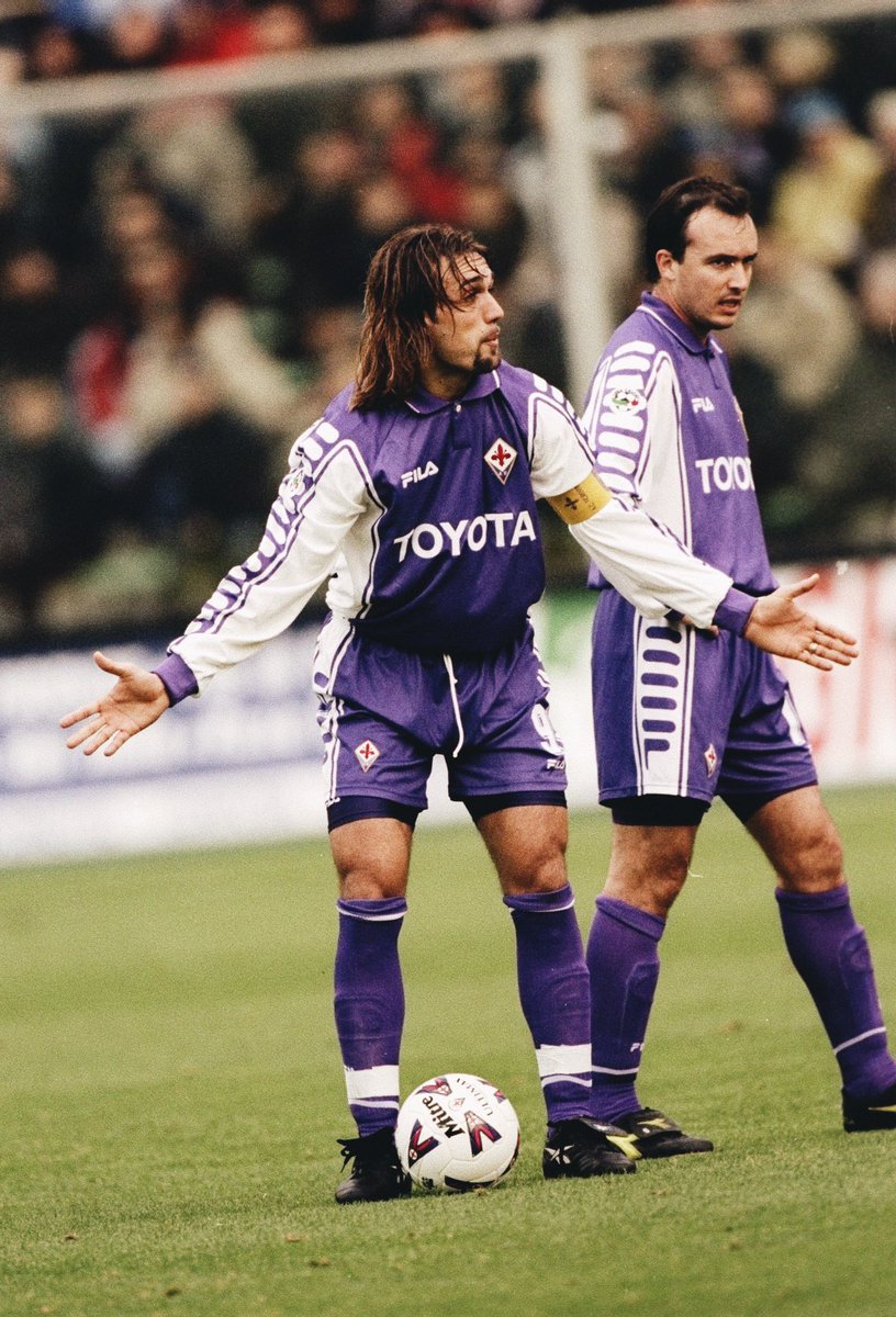 Gabriel Batistuta. Great player, even better hair. And bet you didn’t know a quarter of his 203 goals for Le Viola found the net with an Ultimax. Rumour has it the other three-quarters were all scuffers and tap-ins...* #DifferentLeague *May or may not be factually accurate
