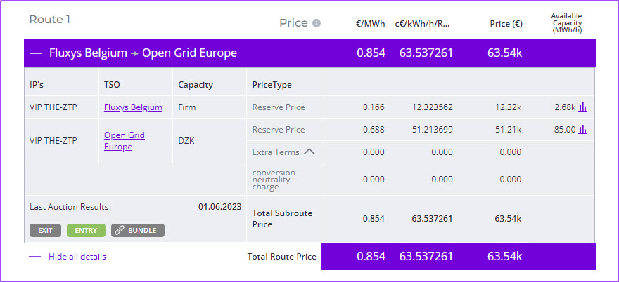The conversion neutrality charge is decreasing to 0 EUR/MWh starting October 1, 2023, as stated by Trading Hub Europe. This is now reflected in our Route Calculator and API service for tariffs with transport periods from October 1st. #gasindustry #gastrading