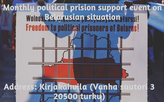 solidarity_week's tweet photo. ABC Turku is partnering with DZMITRY, for an event focusing on political prisoners in Belarus.
📍 Turun Kirjakahvila, Vanha Suutori 3, 20500
📅 27 August (Sunday)
🕒 15:00 to 19:00
Until all prisons are burning! 🔥🔥🔥
https://t.co/IcbOELm5ke
#woswap2023 #woswap https://t.co/CJ50CbKkgQ