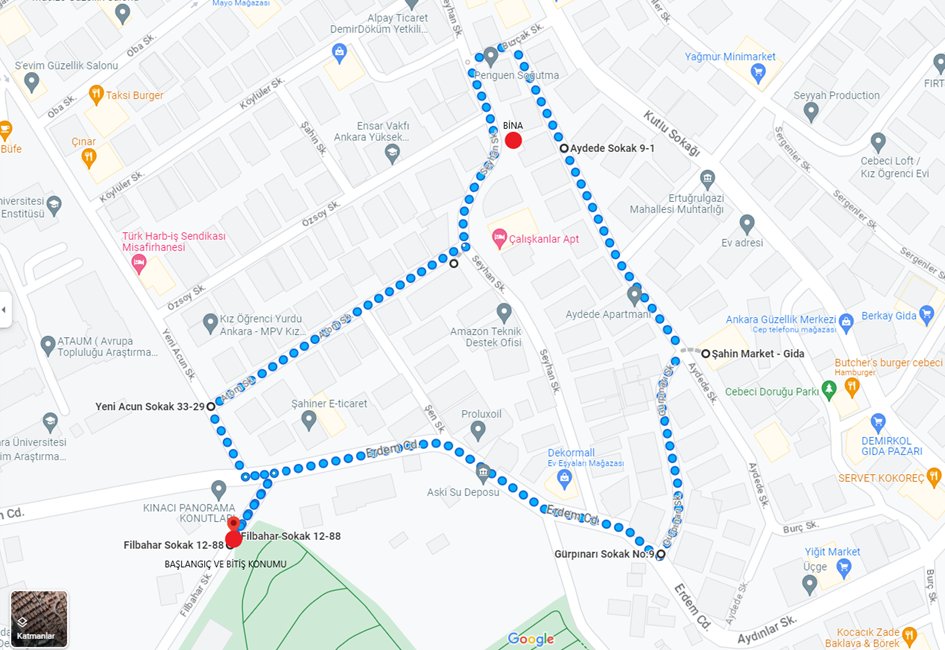 BesimCanZirh's tweet photo. İlk yürüyüşten bazı rotalar... #SOC400. #WalkingAnkara. https://t.co/3kHrvK9n2v