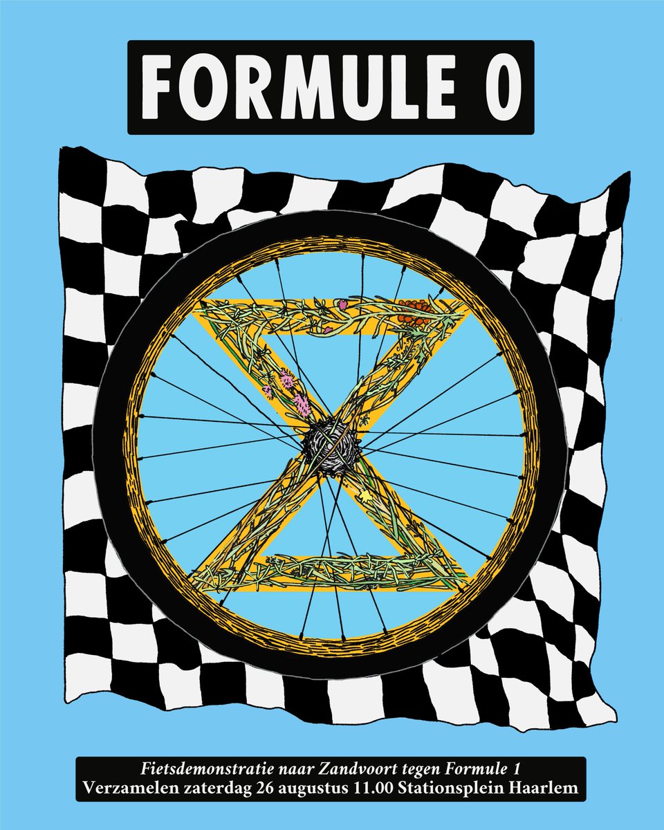 Aanstaande zaterdag is het zo ver! Dan stapt Extinction Rebellion op de fiets tegen de Formule 1. Racen in kwetsbaar natuurgebied is niet meer van deze tijd! Doe mee en sluit je aan, we vertrekken om 11 uur van station Haarlem.