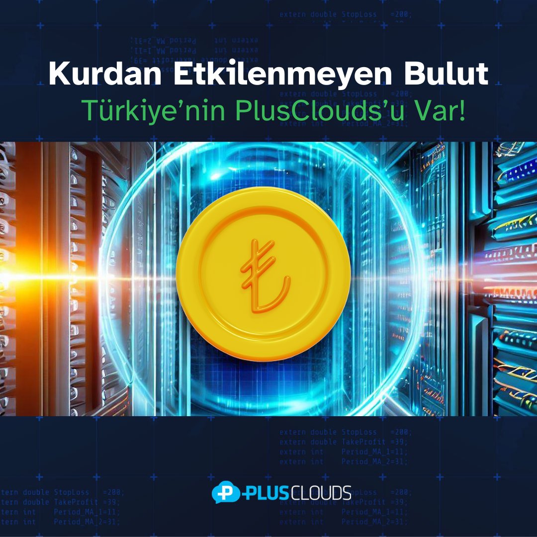 Artan kur farklarından etkilenmeyin! Siz de işletmenizi PlusClouds güvencesiyle büyütün, paranız değer kazansın. 🔗 plusclouds.com.tr/kampanyalar/bu… #PlusClouds #leoco #VeriMerkezi #BulutTeknolojileri #GüvenliBulutÇözümleri #DataCenter