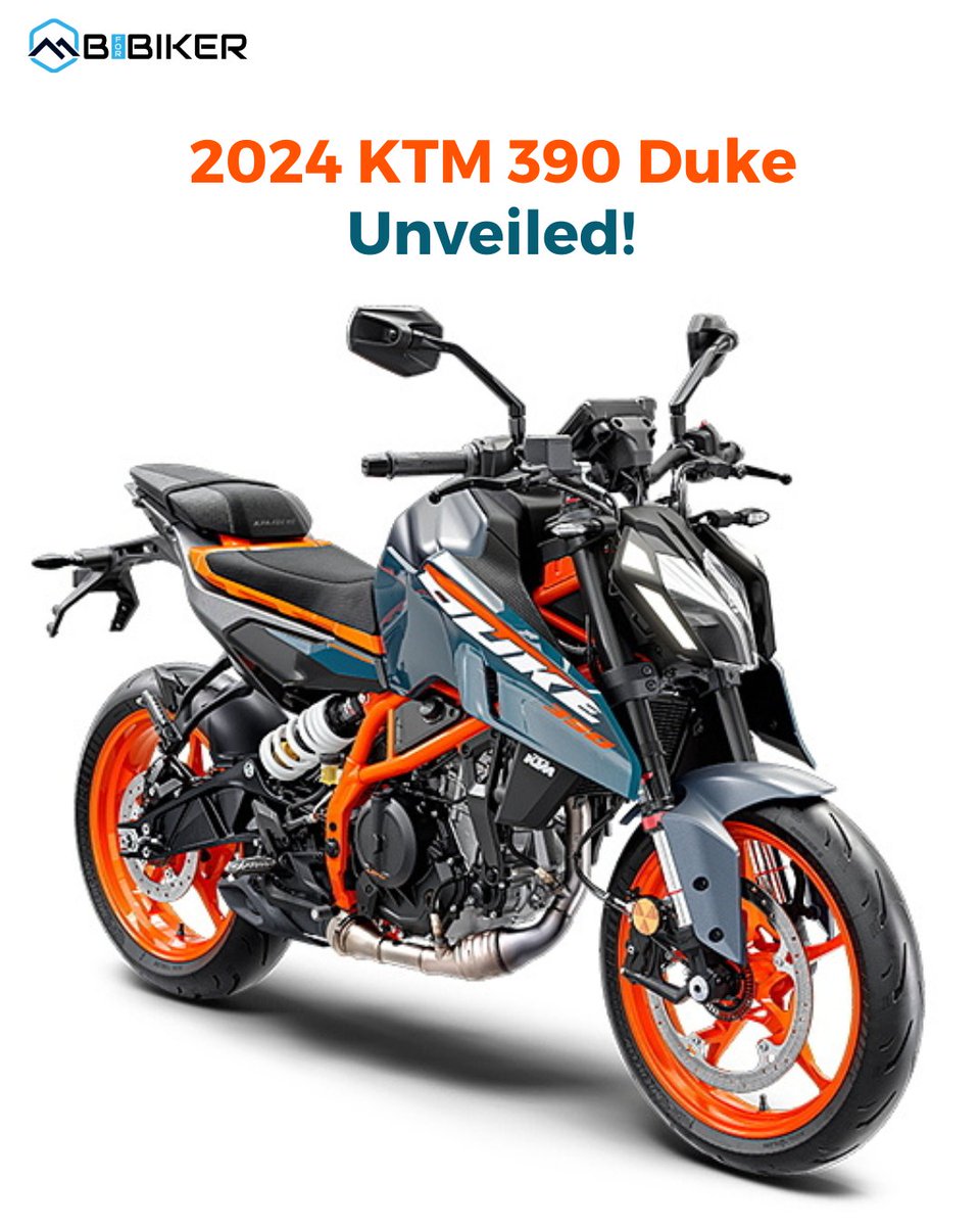 bforbiker's tweet photo. The Most awaited 2024 KTM 390 Duke has finally unveiled globally.
📷The bike will get a new 399cc engine,  with more power and torque.  3 riding modes - Street,  Rain and Track, segment first launch control.
📷All new design, lot more aggressive headlamps, revised, sharper tank. https://t.co/oWFlUV32Sl