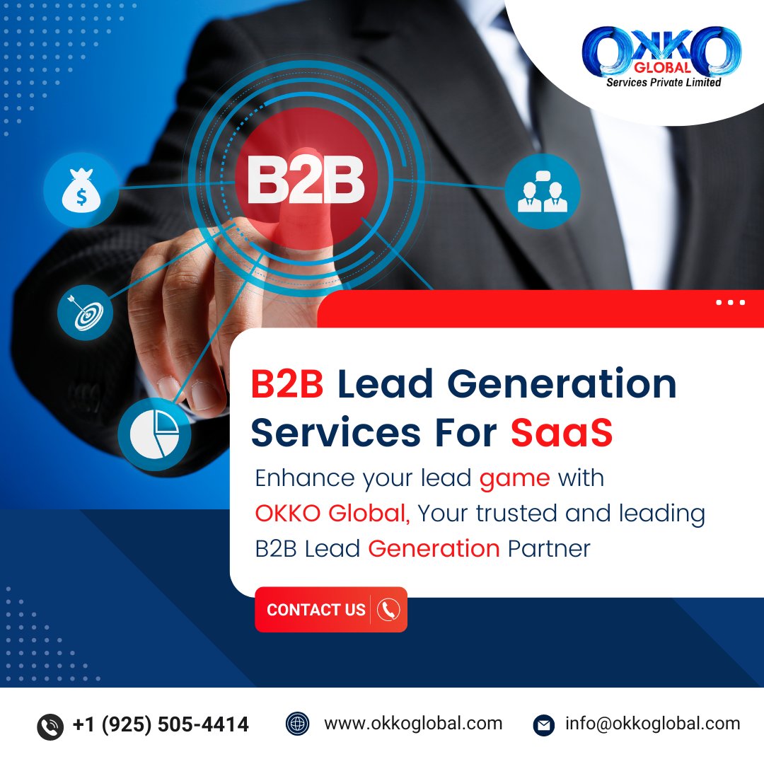 Enhance your lead game with OKKO Global, your trusted and leading B2B lead generation partner for SAAS.

🌐okkoglobal.com/b2b-saas-lead-…

#okkoglobal #b2b #b2blead #leadgeneration #SAAS #SAASlead #leadenhancement #LeadGenerationPartner #conversionboost #growthstrategies #leadgame