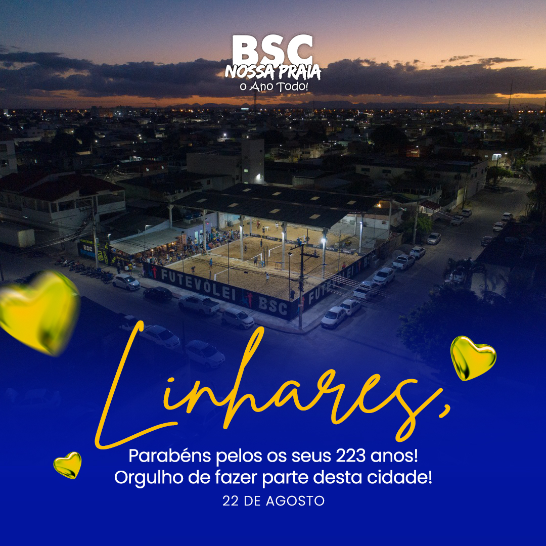 Breda_BSC's tweet photo. Parabéns Linhares Pelos seus 223 anos. 🎊🎉
.
.
.
#linhares223anos #aniversariodelinhares #bredasportcenter #bscnossapraia #futevolei #volei #beachtennis #personaltraining #futebol #crosstrainner #linhares https://t.co/DKWaTpGJ59