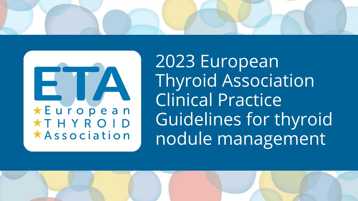Eur_Thyroid_J's tweet photo. Discover the 2023 European Thyroid Association @ETA_Thyroid Clinical Practice Guidelines for #thyroid #nodule management by Cosimo Durante et al.

🦋 Read them here 👉 https://t.co/elNXi7RC3S https://t.co/hfthBFYBPH