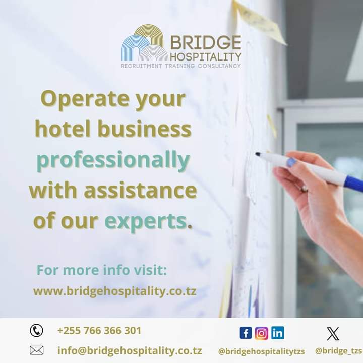 bridge_tzs's tweet photo. Hello,😀

Looking for hospitality experts in hospitality industry?

we've got you covered. Call us or visit our website to learn more.

#bridgehospitalitytzs #hospitalityexperts #hospitality #hospitalityindustry #hospitalityprofessionals https://t.co/WtHPmndxtE