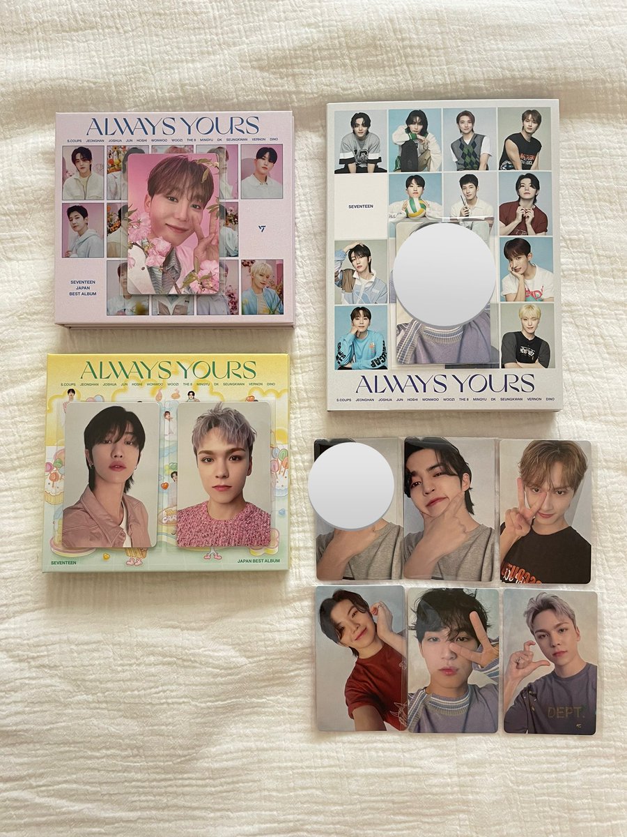 ggddm17's tweet photo. SEVENTEEN ALWAYS YOURS
セブチ トレカ 交換

譲：画像のもの
求：ドギョムA盤
　　ホシ C盤

異種交換可能です◎
ホシC盤は当方n:1も検討します🌛 https://t.co/gzQlJVfJ3h