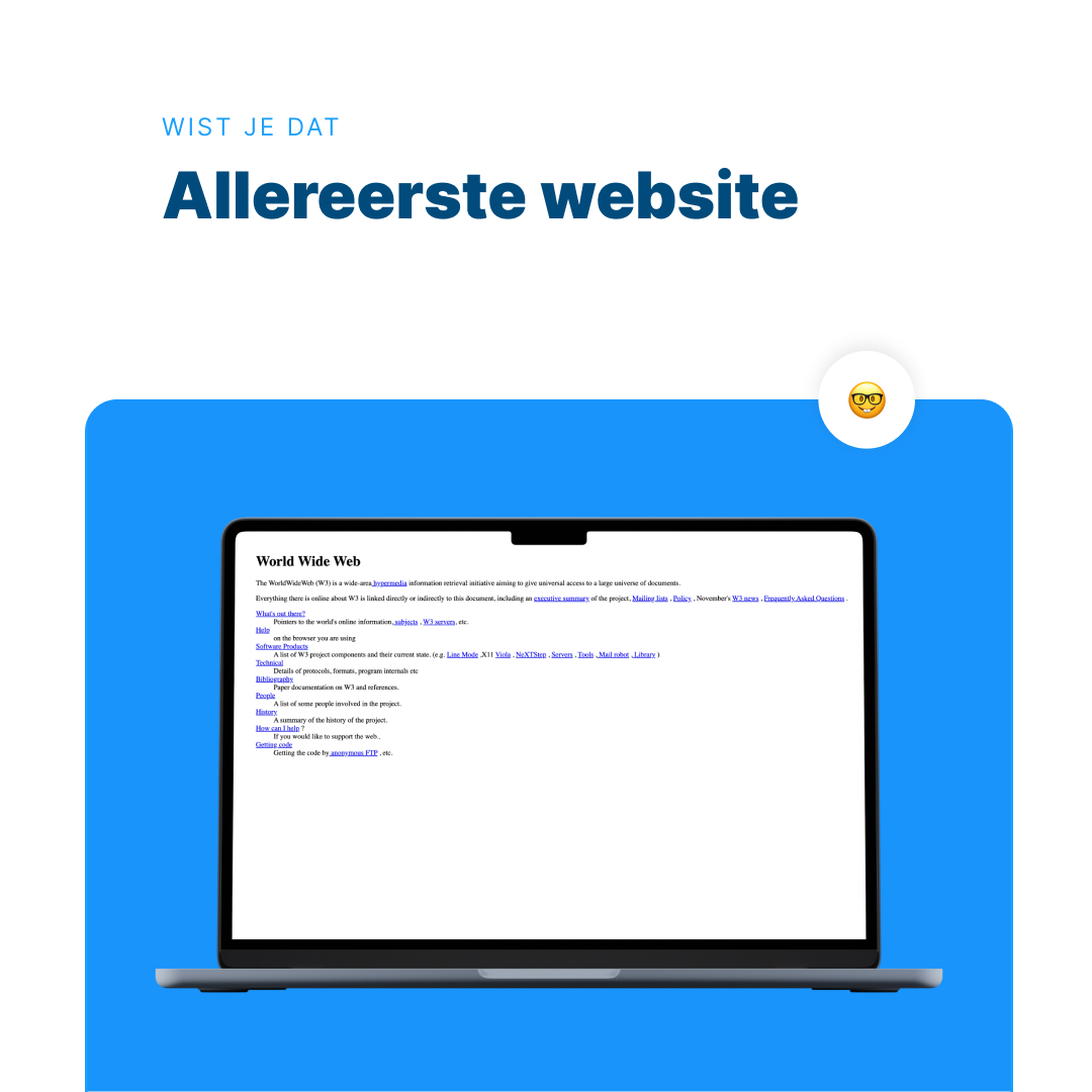 Wist je dat 32 jaar geleden de allereerste website ter wereld werd gemaakt door Tim Berners-Lee? Je kan deze nog steeds bekijken op loom.ly/tpSA5V4 

Ziet jouw website er gelijkaardig uit? Neem dan zeker contact op met Appeel! 😉📞

#xploregroup