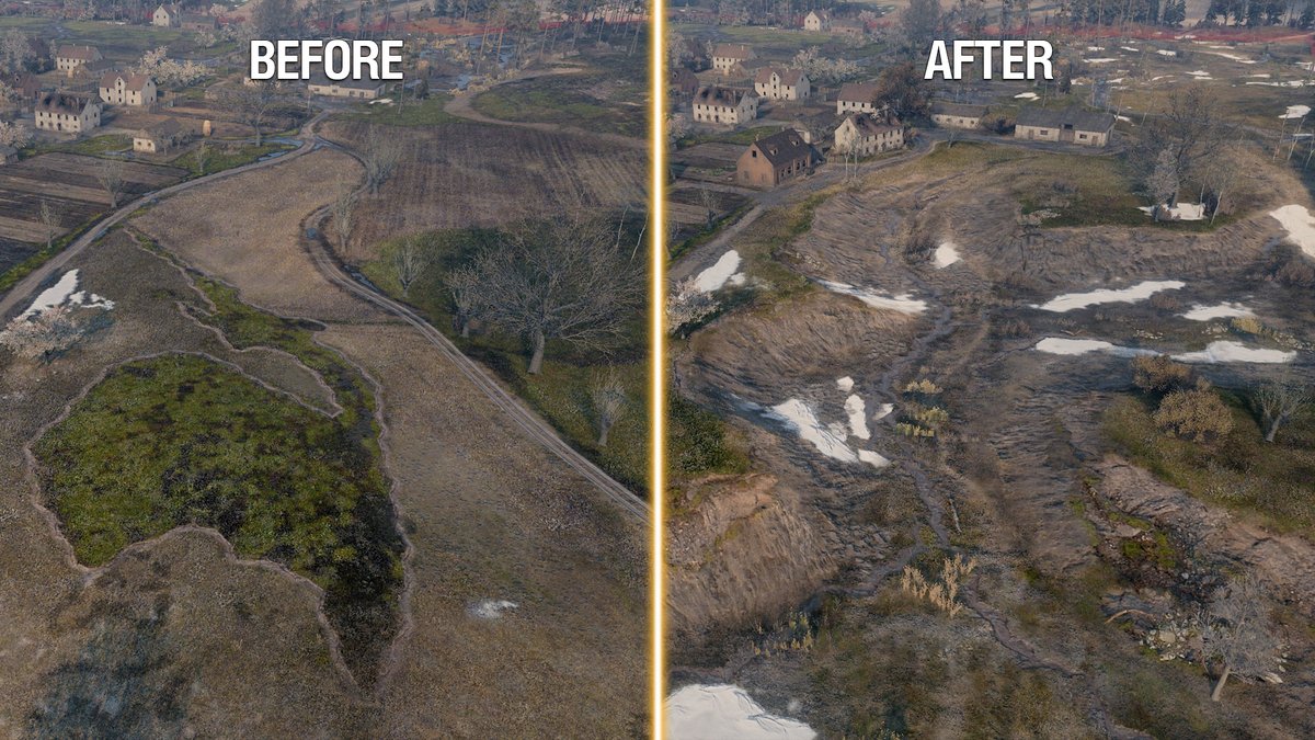 worldoftanks's tweet photo. Something about the Studzianki map looks new... it almost  like the factory got expanded and the K-line in the village has been extended! 😁 There's even more changes on the map to improve the balance. Which key locations do you think need to be locked down to secure victory? https://t.co/ZkGr3jdj3q