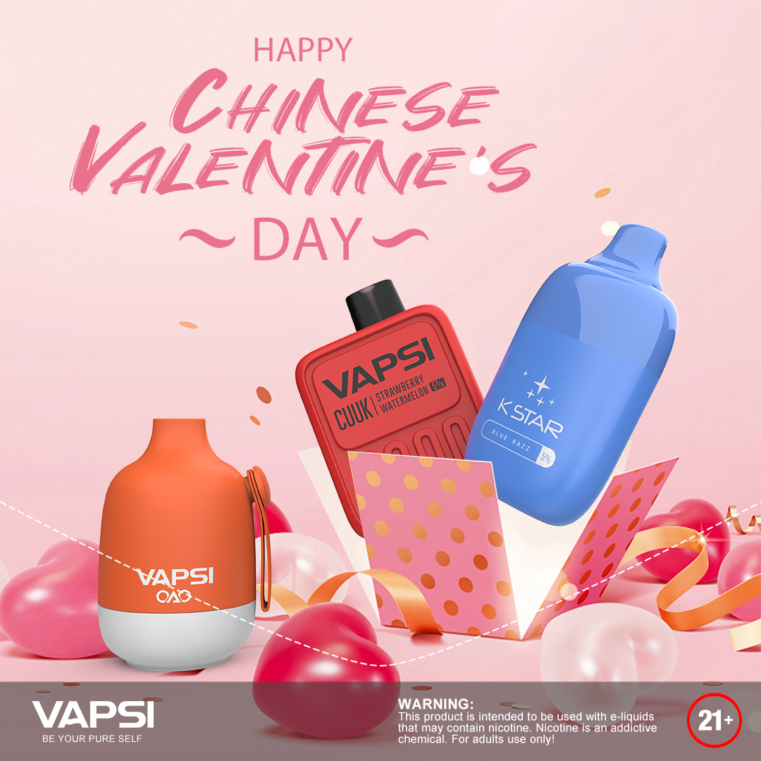Vapsi_official's tweet photo. Qixi Festival is a festival in Chinese mythology that celebrates the Weaver Girl and the Cowherd's annual meeting. 💗💗💗💗

Warnings: This product is only for adults.

#vapsi  #disposable #qixi #qixifestival #chinesevalentinesday https://t.co/x30llrRvq1