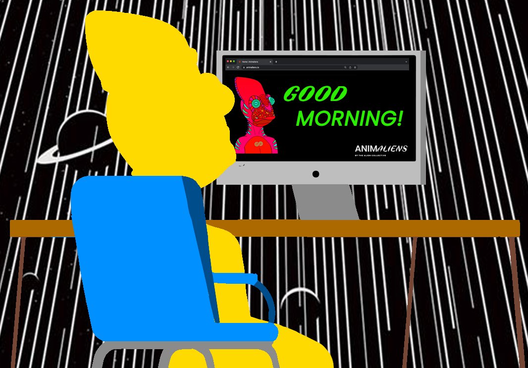 GM! #CNFTCommunity 

Grab your coffee and make the most out of your infinite possibilities today! 🖖👽