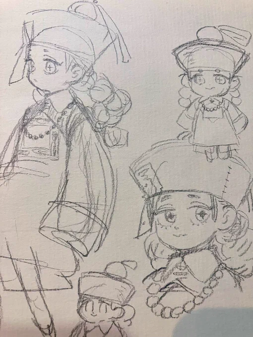 何度も描いてるけどいつもいまいち上手くいかないキョンシー 今回は可愛くなりそう🥳と思って改めてiPadに描きだしたらこの子とは全然違う子が生まれはじめてしまい…どうなるかなー 
