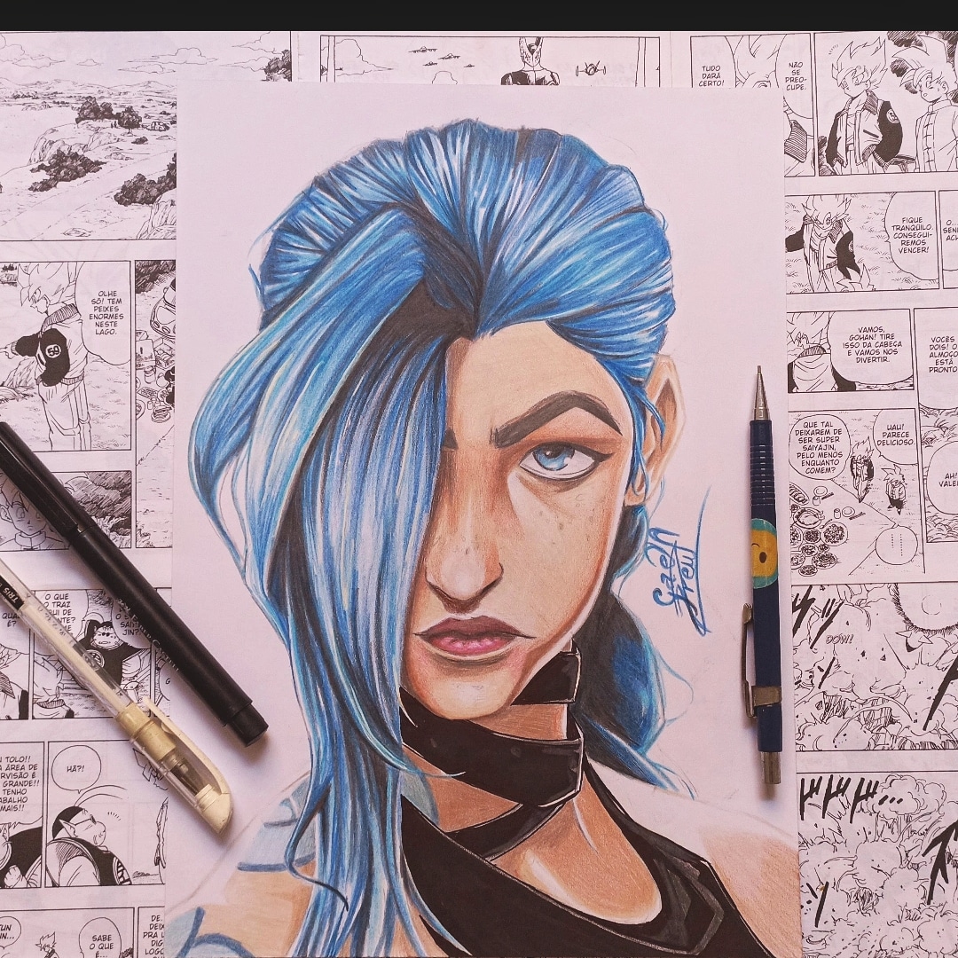 GDrew0o's tweet photo. Chaos and creativity converge in Jinx, a soul ablaze with the pursuit of freedom in the City of Piltover. 🔥🎨
#Arcane #Jinx #Piltover #Zaun #LeagueOfLegends #Chaos #Freedom #ExplosivePersonality https://t.co/pUu8PIjxKe